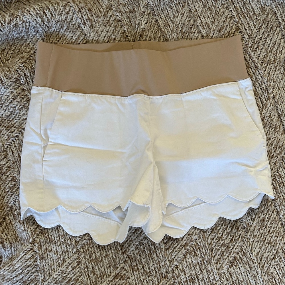 Petal Hem Maternity Shorts